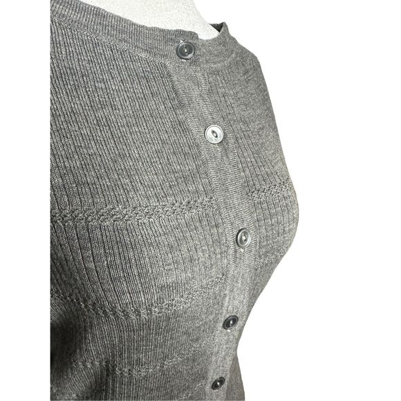 Bernhard Altmann Vintage 100% Merino Wool Gray Cardigan Sweater Est Size Sml - Picture 3 of 5